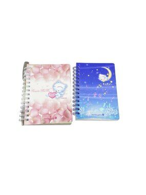 Morning Glory 2 Babu Mini Spiral Notebooks Pink Blue Lined Color Stationery